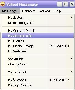 Các cách đổi Password (mật khẩu) Yahoo, nick chat Các cách đổi Password (mật khẩu) Yahoo, nick chat