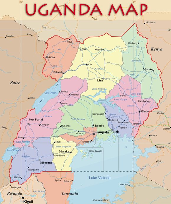 Uganda Map, This map of Uganda is shown in the article titled Obama Hypocrisy Unfolds in Uganda Oil War Disguised as Stand Against LRA Christian Cult, posted June 19, 2012 on Conspiracy Theories and Paranormal Phenomena at URL http://conspiracyparanormal.blogspot.com