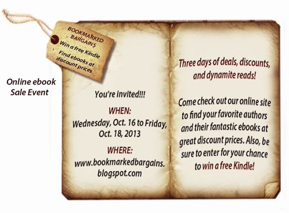 Bookmarked Bargains Online eBook Sales Event October 16-18 2013 photo bookmarkedbargainsonlineebooksaleseventoctober16-182013_zps66132eeb.jpg