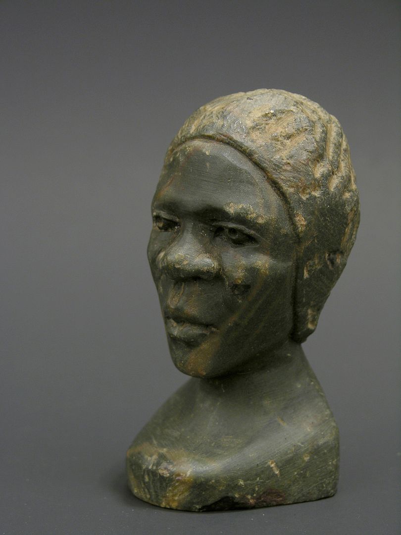 Early Zimbabwe Soapstone Carving Bust of African Woman 1960s1970s eBay