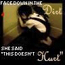 face down