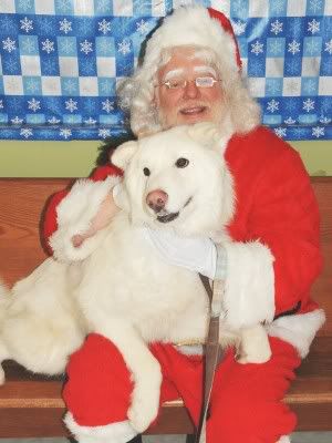 MaxFund's Sam with Human Assistant Santa