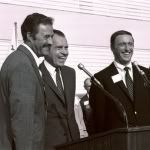 Dan Martin, Richard Nixon, Dick Rowan in 1968