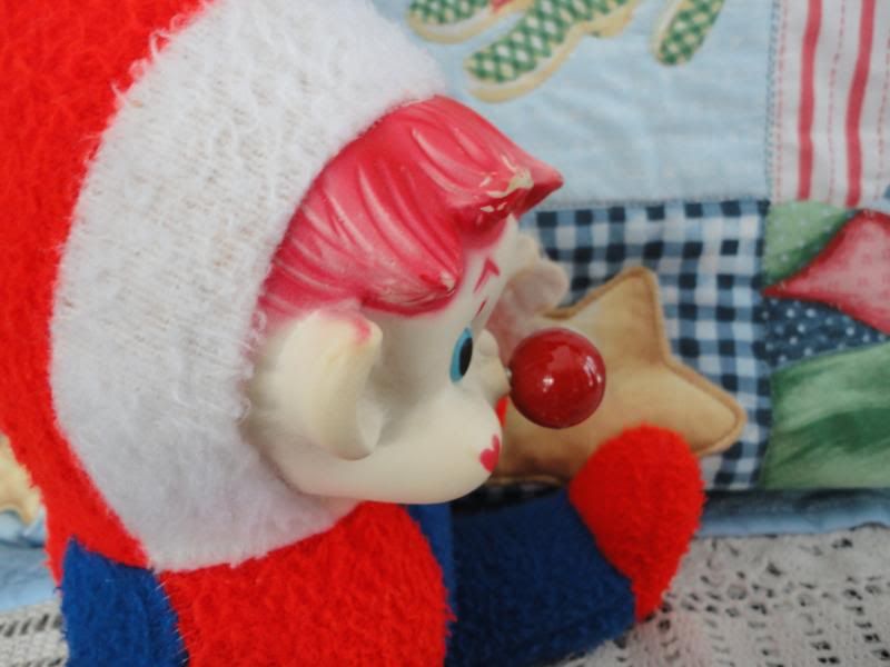 Antique Regal Toy Wind Up Nose Musical Clown