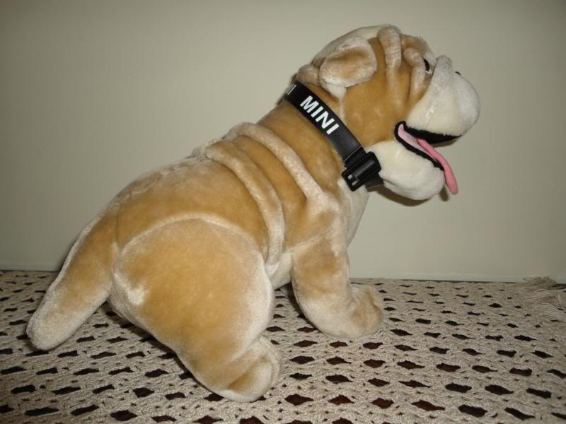 mini cooper stuffed bulldog