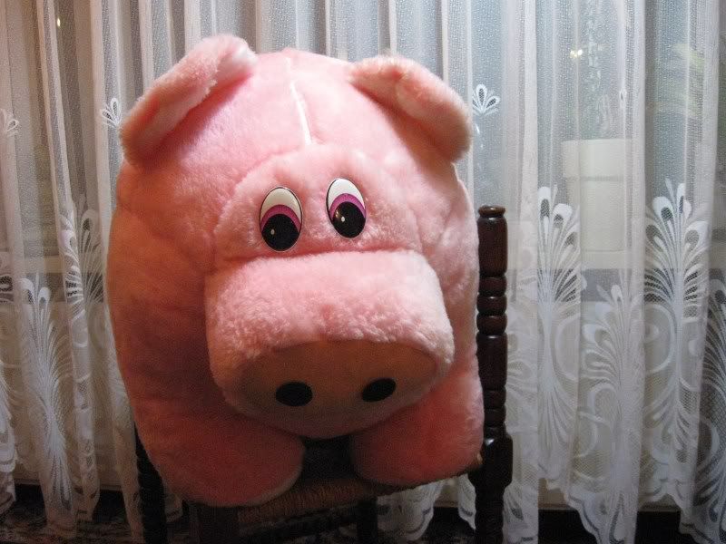 large plush pig