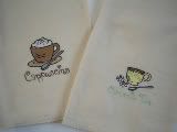 Embroidered Organic Cotton Dish Towels-Use HC$