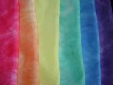 Rainbow set of mini play silks