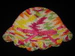 Over the Rainbow crocheted sun hat size 2T-4T