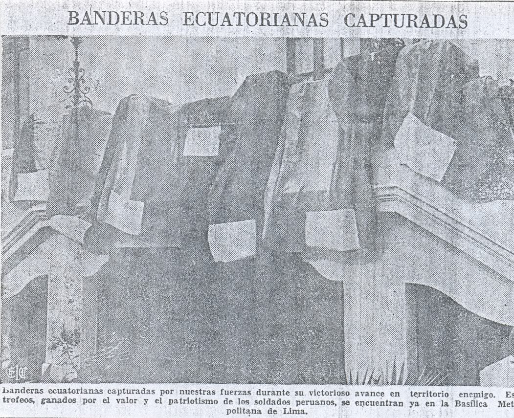 Banderas ecuatorianas capturadas en la campaa militar de 1941