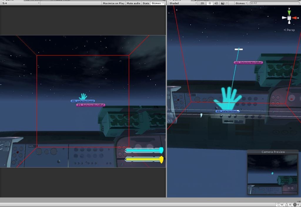 Lines up perfectly with the centered button UI in worldspace...