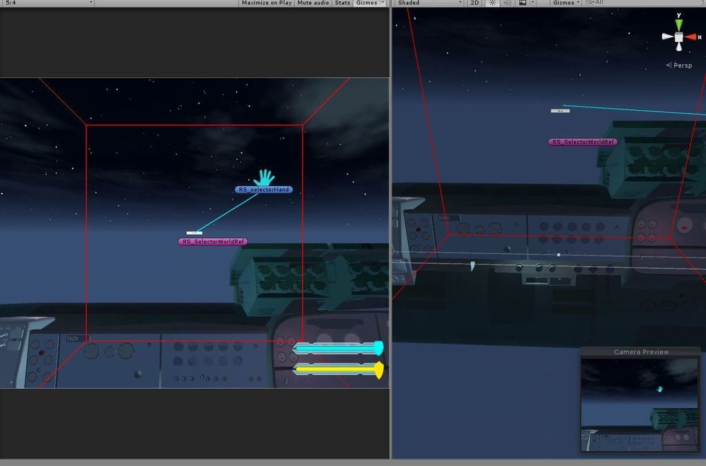 Still targeting the center of the screen, even though I want to point the ray forward...