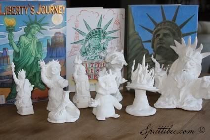 statue of liberty crown template. The foam sculpture Statue of