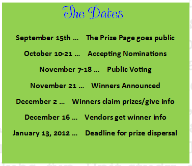 Homeschool Blog Awards Dates