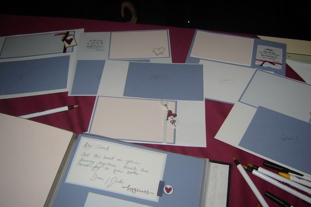  a scrapbook that the guests could sign when they came to the wedding 