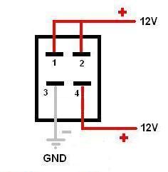 4 Pin LED Switch wiring