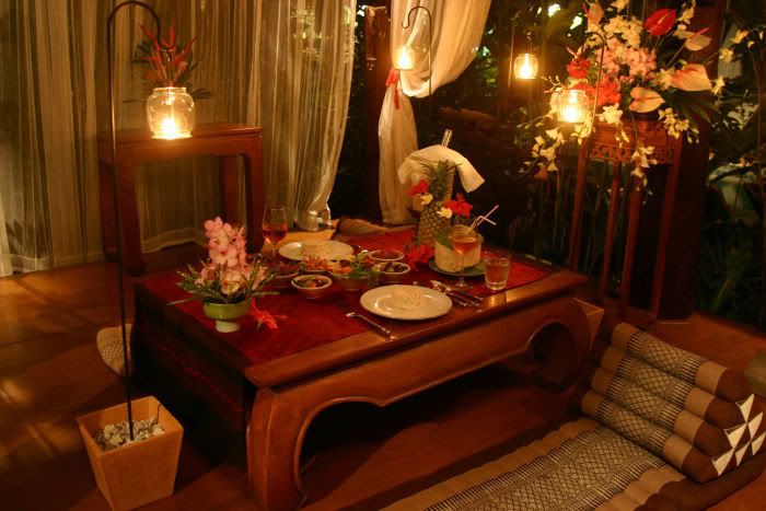 Candle light dinner