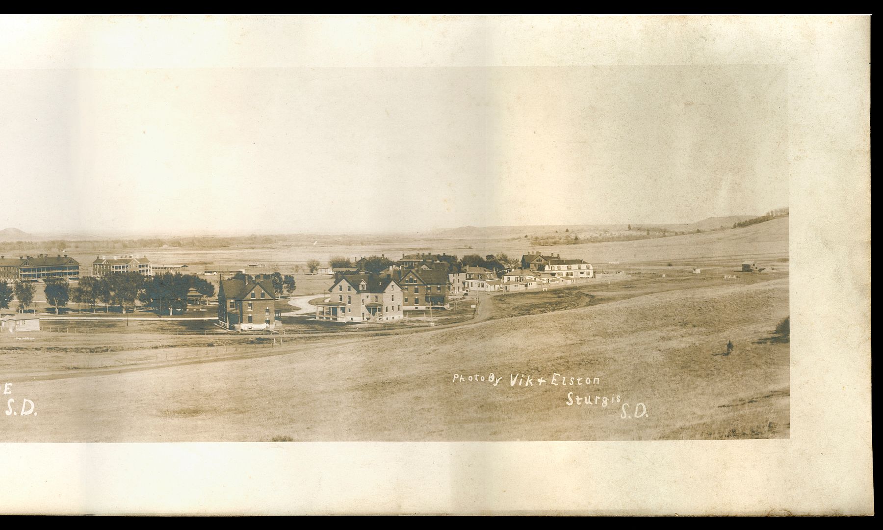 c1915 Panorama Fort Meade Sturgis SD OA Vik & Elston  