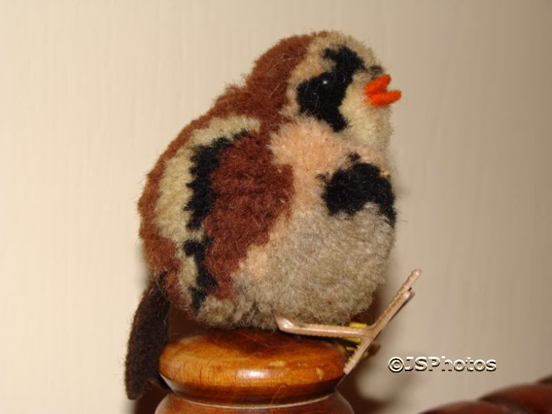 Steiff Original Woolen Bird Sparrow Spatz 6504,45 1959  