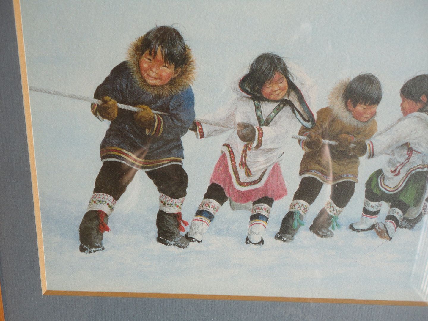 Artist Dorothy Francis Canada 2 Prints Matted Framed Eskimo Inuit ...