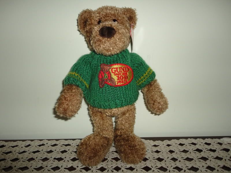 Gund 100 Year CELEBRATION Bear Handmade Gund Sweater 1998 | Jadees ...