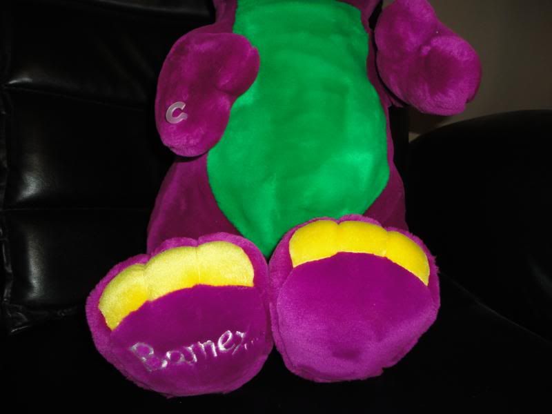 JUMBO 2 FEET Tall BARNEY Purple Dinosaur Plush Toy