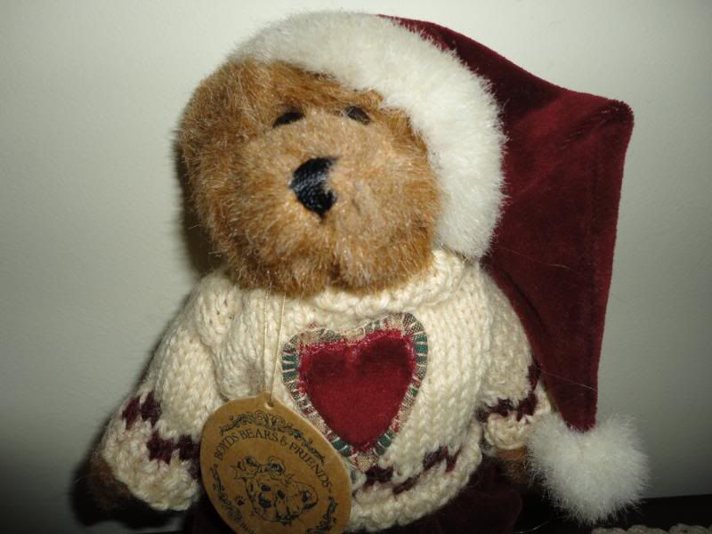 Boyds Bears Bailey & Friends EDMUND T. BEAR w Santa Hat  