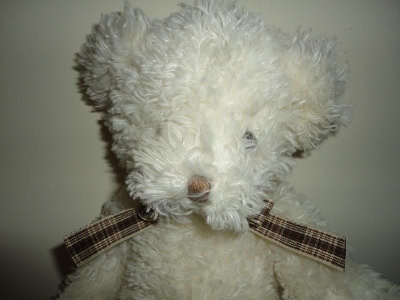 Vintage Russ Bear plush Olde Time Teddy Old Small Version 7.5 Red Nose Plaid Paws ECU