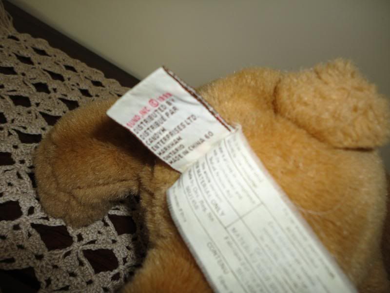 Gund 1993 Brown Teddy Bear 10 Inch w Bow  