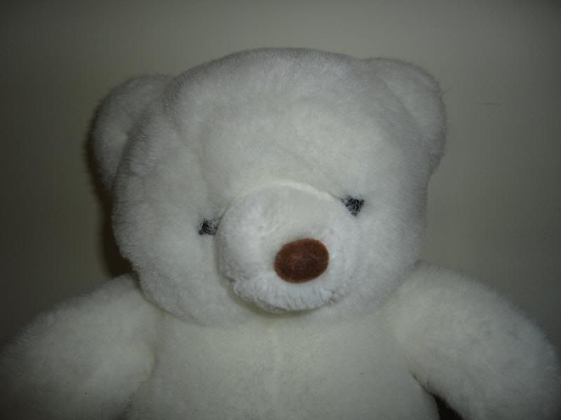Vintage White Teddy Bear 11 Inch  