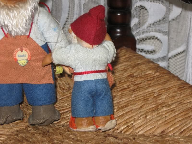 Steiff Old Antique Lot of 2 Gucki Dwarfs IDS  