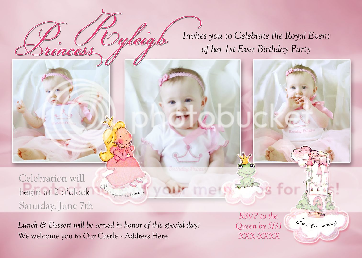 Personalized Photo Hannah Montana Invite  