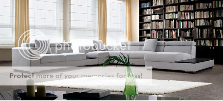 Modern grey FORTE contemporary microfiber Sectional Sofa  